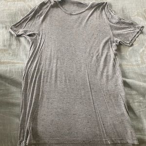 All Saints gray striped t shirt